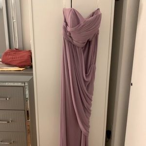 David’s Bridal Lilac Long Formal Dress